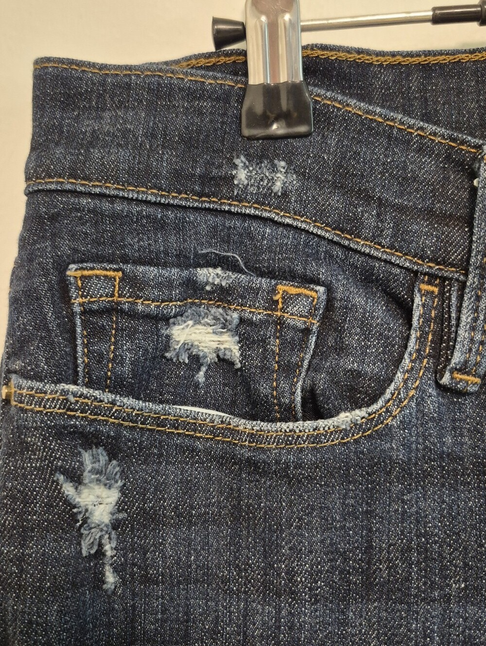 Frame Le Garcon Crop Jeans Released Hem Covant Dark Blue Straight Ankle Sz 28 - Picture 6 of 14